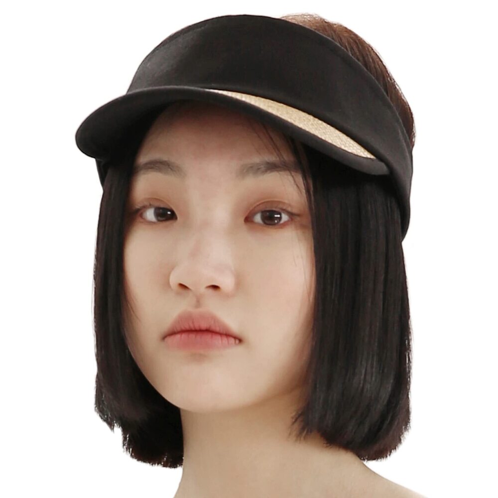 1530 Summer Sun Cap Size-Adjustable Twill Cotton Rattan Mix Short Brim
